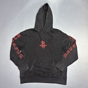 Tailgate AE NBA Houston Rockets Hoodie Sweatshirt Men XL Black Sleeve Print